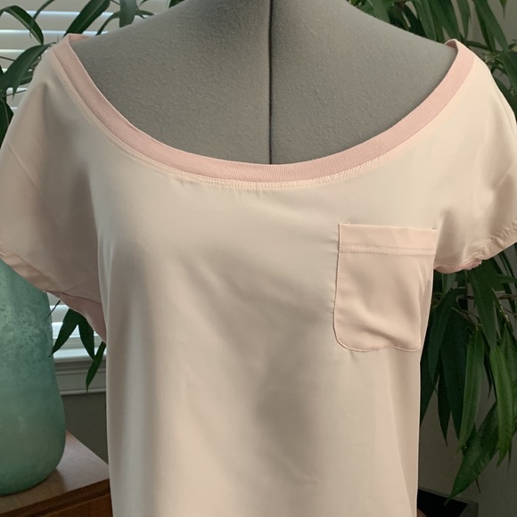 Express Pale Pink Short Sleeve T-Shirt Top - Picture 5 of 9